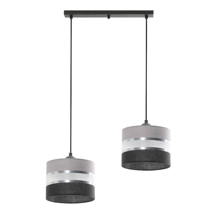 Függőlámpa, Lampex, Donato 2L ezüst Glamour étkezőszobai