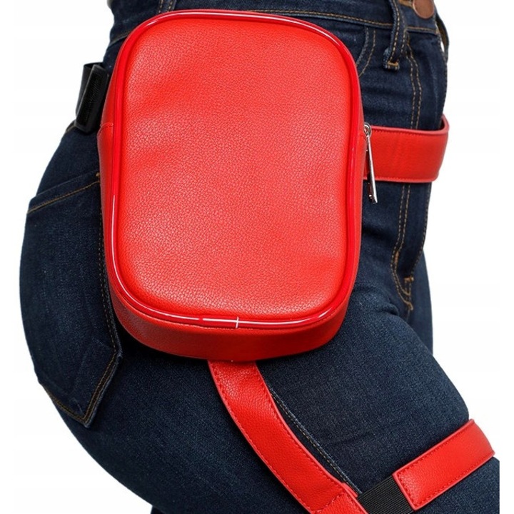 Дамска чанта, Edibazzar, Екологична кожа, Червена