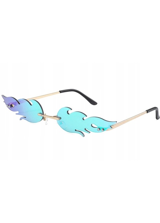 Дамски слънчеви очила Edibazzar, Метал, Зелено/Златно