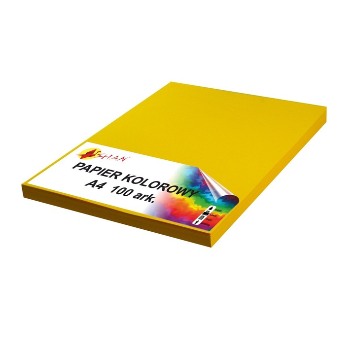 Hartie colorata, Shan, Format A4, Galben