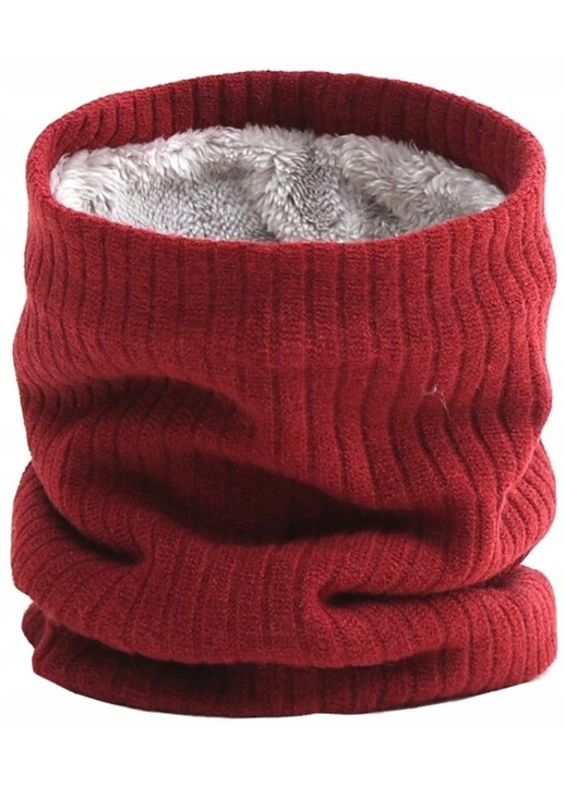 Fular circular dama, Edibazzar, Acril/Poliester, Rosu