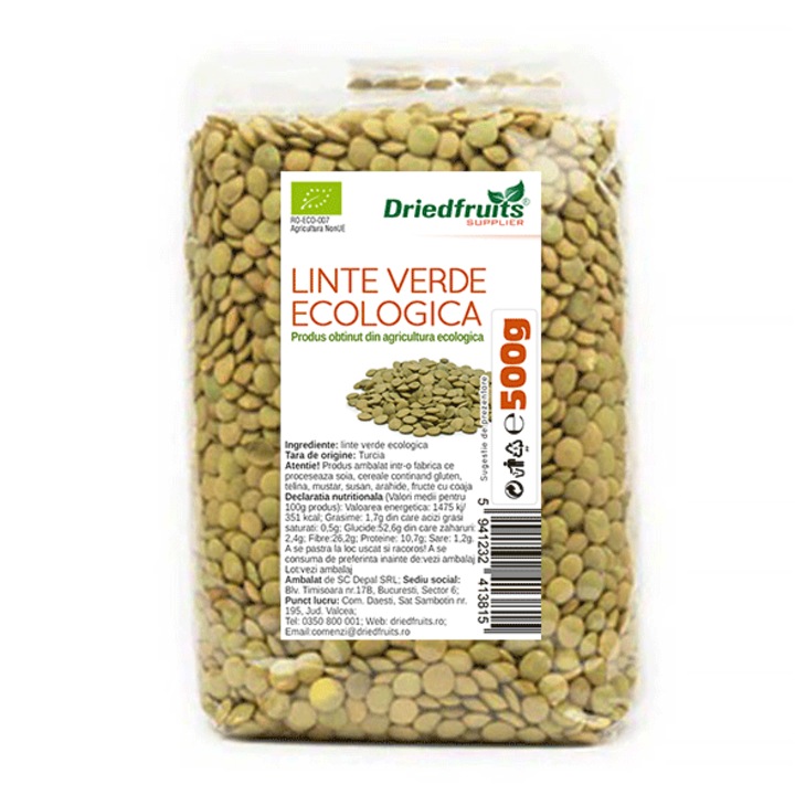 Linte verde BIO - 500 g