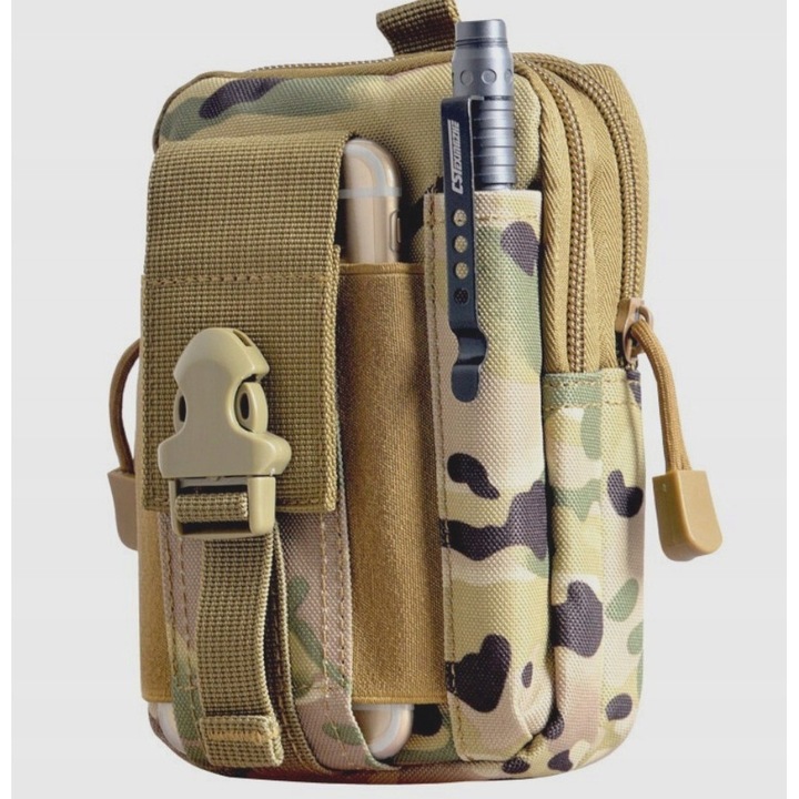 Военна чанта за тактически колан, Edibazzar, Полиестер, Военно зелено