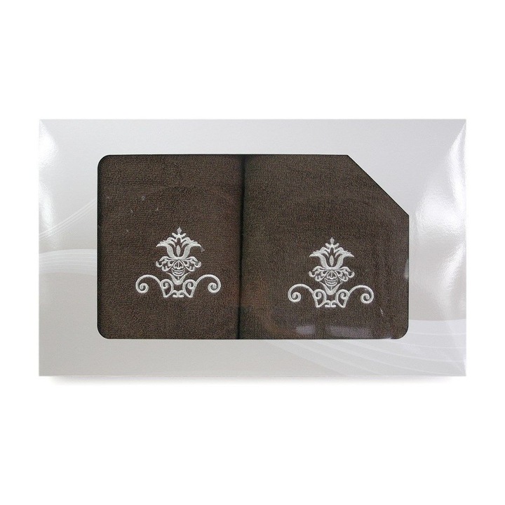 Комплект 2 хавлиени кърпи Greno, Cotton, Brown