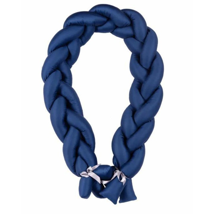 Bara protectie patut Braid, Babymatex, 47+47+47, 200 cm, Bleumarin