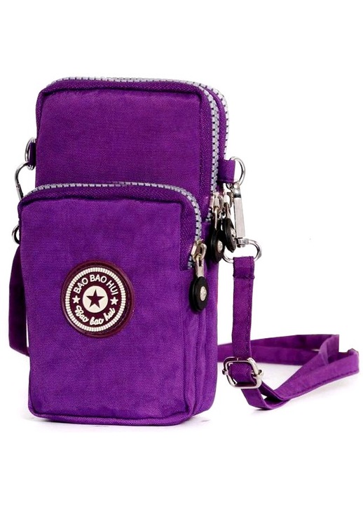 Noi telefontaska, Edibazzar, 10x18x4, Textil, Mályvaszín, 18 x 10 x 4 cm