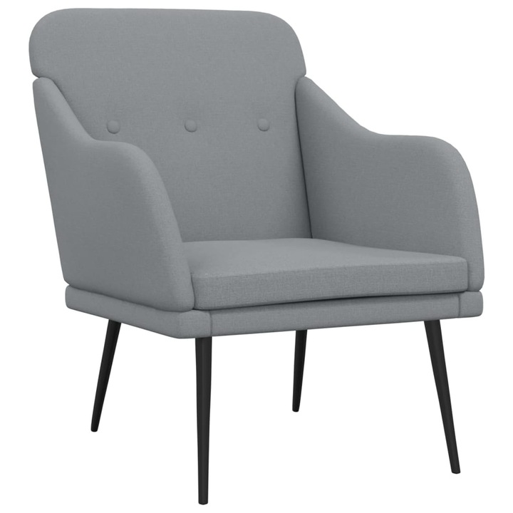 VidaXL világosszürke szövetfotel 63 x 76 x 80 cm 351474