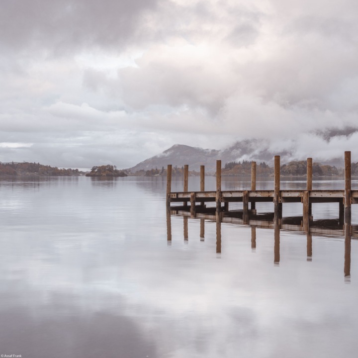 Poster perete, Zakito Posters, 30x30cm Pier in Derwentwater, Assaf Frank
