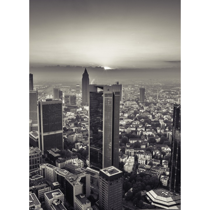 Poster perete, Zakito Posters, 20,5x28,4cm Panorama a orasului la apus 2, Assaf Frank