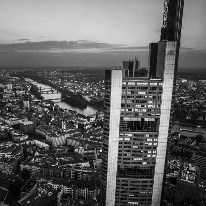 Poster perete, Zakito Posters, 40x40cm Panorama a orasului la apus 3, Assaf Frank