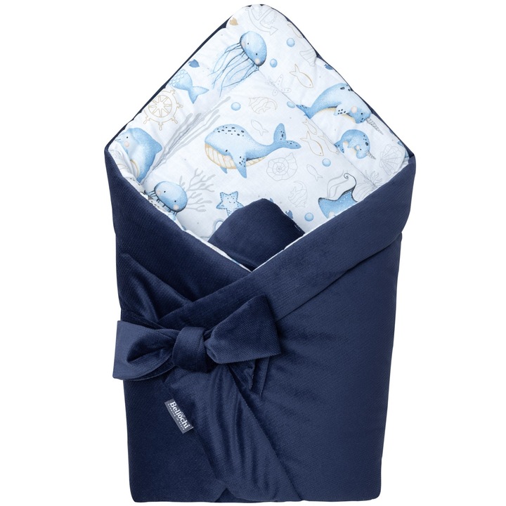 Paturica port bebe, 75x75 cm, Bumbac, Poliester, Bellochi, Verne