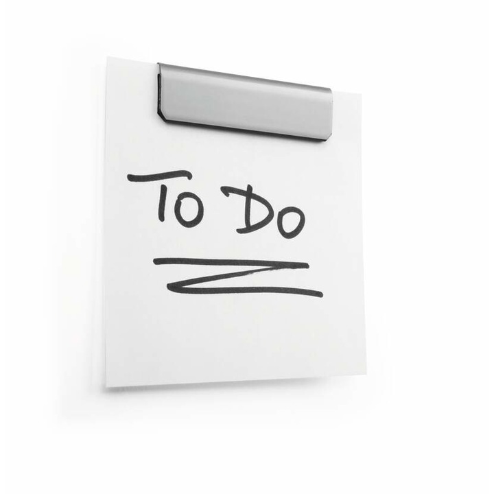 Set 5xClip prindere documente, Durable, Autoadeziv, Magnetic, Negru