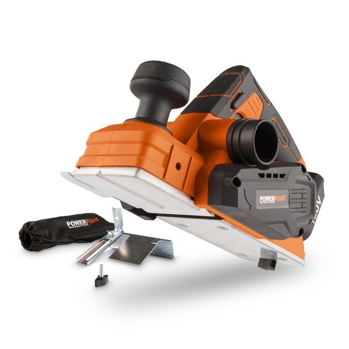 Rindea pe acumulator Poiwerplus POWDP4050, 20v, adancime si latime rindeluire 2/82mm, nu contine acumulator si incarcator