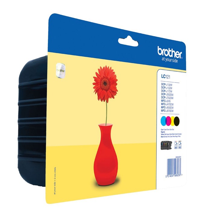 Brother LC 121 sárga/magenta/kék/fekete patron (264065)