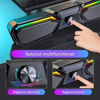 Technaxx Soundbar Bluetooth Con DAB+ E FM | 4x10W, HDMI ARC, USB, AUX, Display LCD E Luci LED, Telecomando