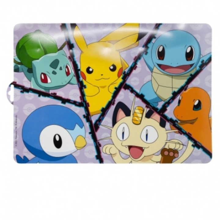 Suport farfurie pentru servit masa Pok├⌐mon, 43x28 cm Multicolor