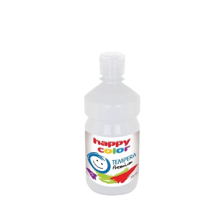 Vopsea Tempera Premium, Happy Color, Alb, 500 ml