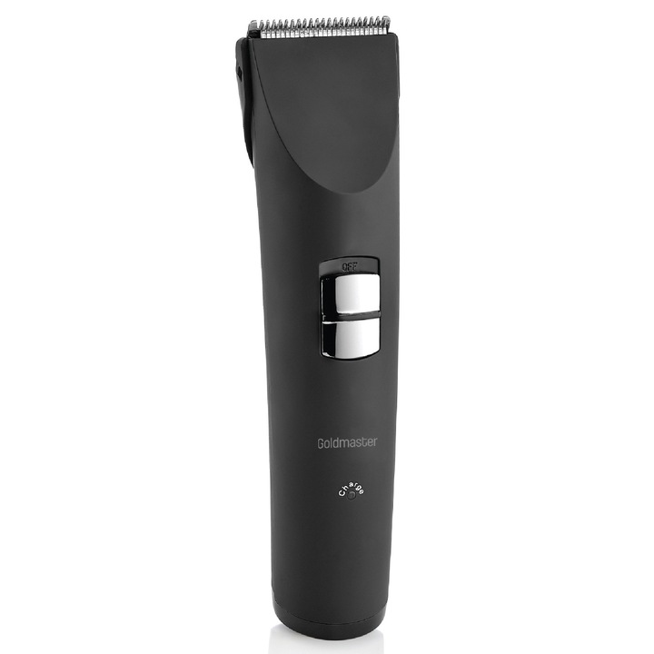 Aparat de tuns Goldmaster GM-7135, Lame otel, Alimentare Acumulator, 300 mAh, Negru