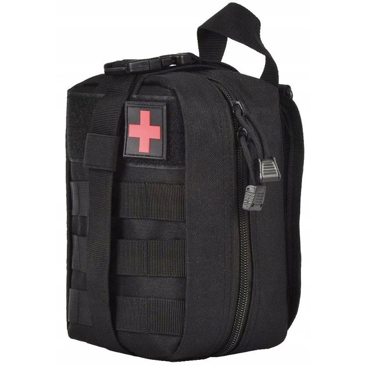 Военна тактическа чанта за първа помощ, Edibazzar, найлон, черен