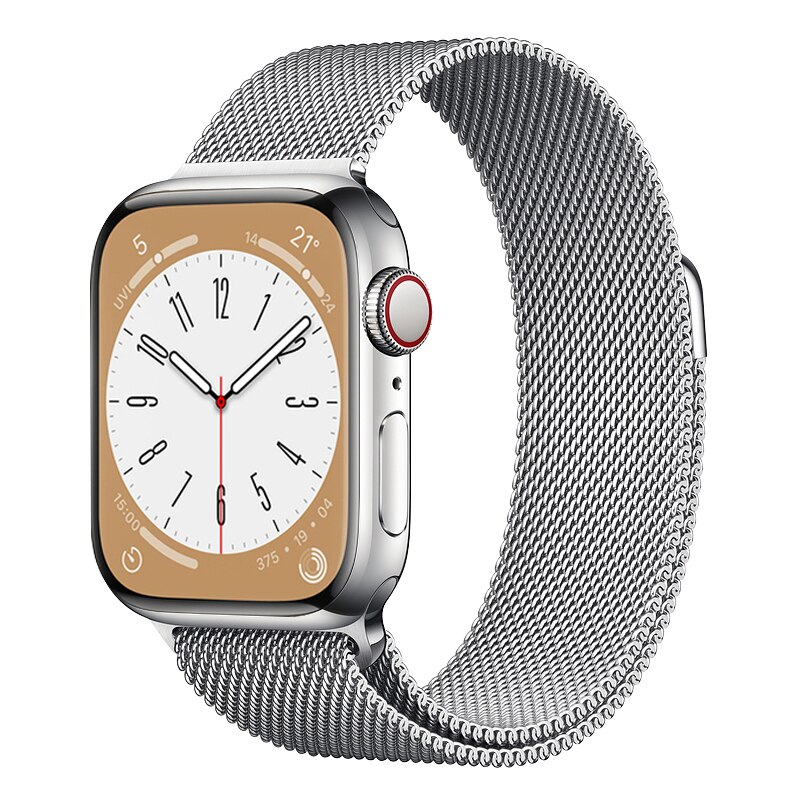 Каишка за смарт часовник, Неръждаема стомана, За дисплей на Apple Watch ...
