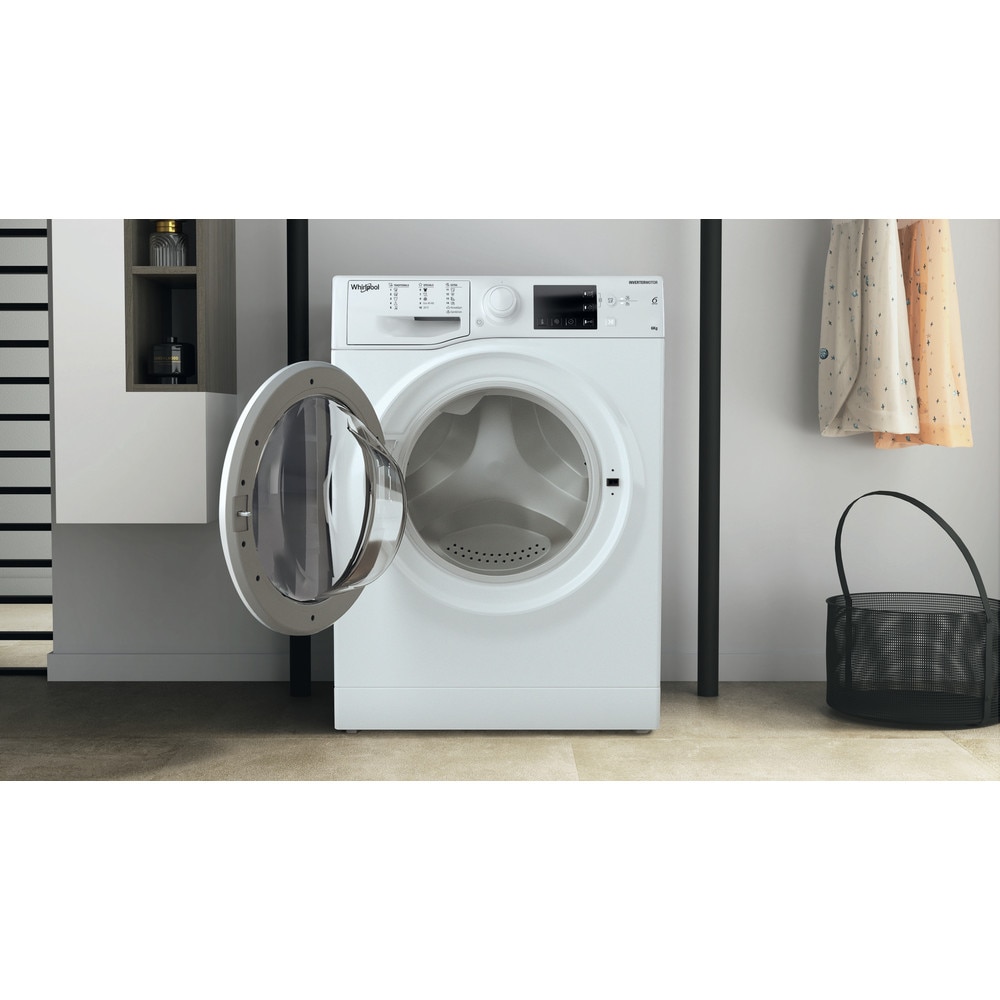 Masina de spalat rufe Whirlpool WRBSB 6249 W EU, 6 kg, Clasa C, 1200 RPM, Alb