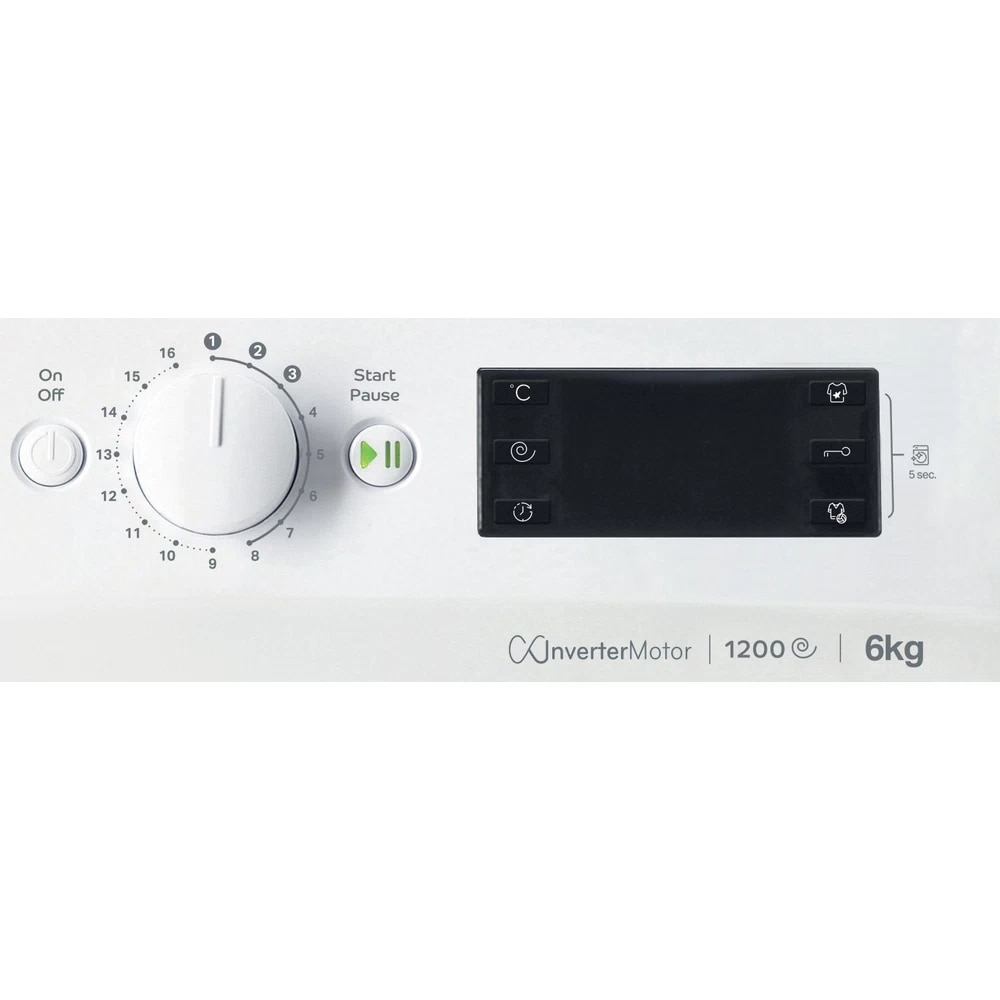 Masina de spalat Slim rufe Indesit MTWSE 61294 WK EE, 6 kg, Clasa C, 1200 RPM, Alb