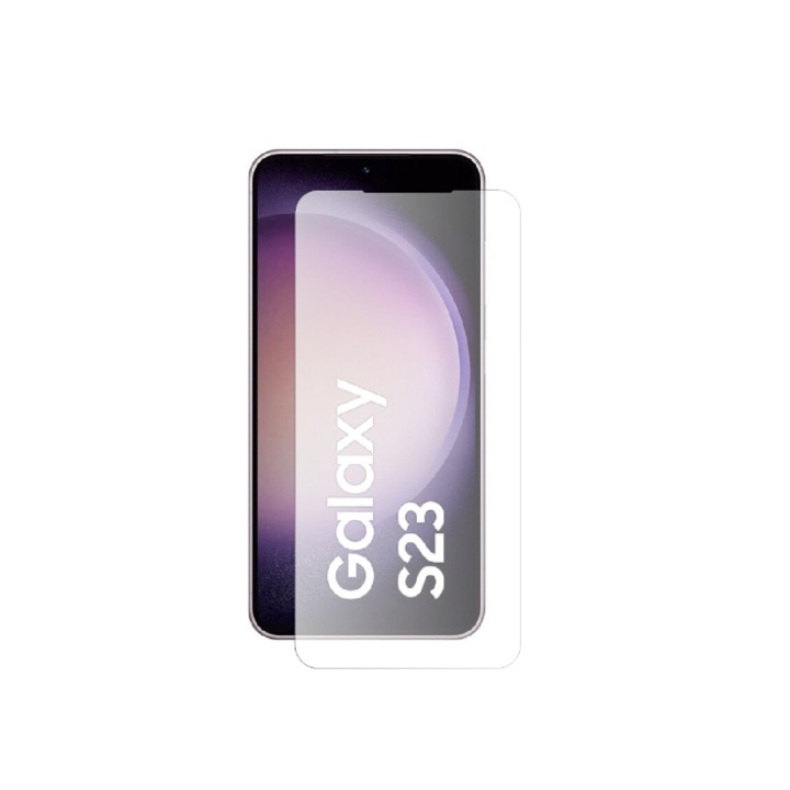Biztonságos üvegfólia Samsung Galaxy S23 készülékhez, A teljes képernyőt lefedi, teljes ragasztás teljes ragasztással, 9H, 3D, fekete