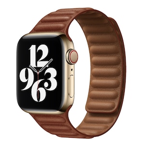 Curea magnetica din piele naturala, Pentru Apple Watch Ultra/SE/8/7/6/5/4/3/2/1, Display 42/44/45/49 mm, Maro