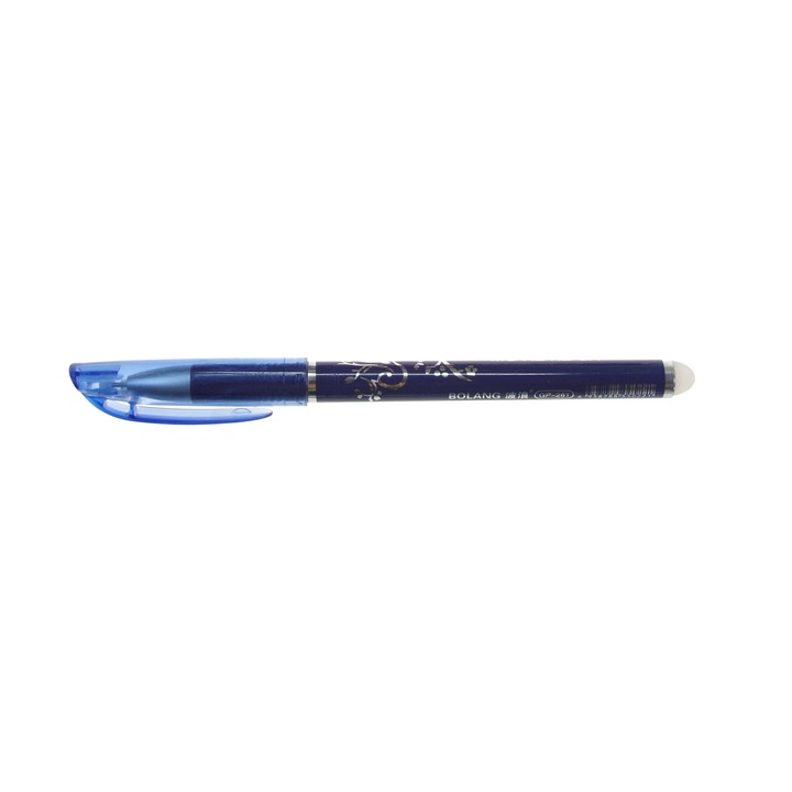 Изтриваема писалка, Shan, синьо мастило, 0,5 mm, синьо/сребристо