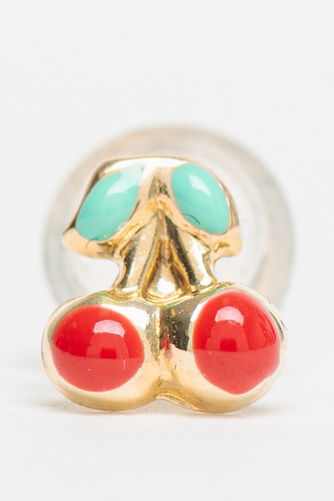 L'Instant D'or, Gyümölcs alakú arany fülbevaló, Piros, Aranyszín