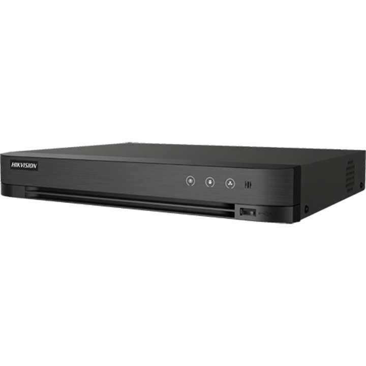 AcuSense - DVR 4 гл., 8MP, аудио по коаксиален, PoC, Analiza видео, Аларма - HIKVISION iDS-7204HUHI-M1-P