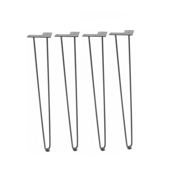 Set 4 picioare pentru masa Arto 2R711, negru mat