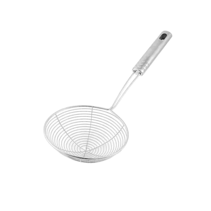 Spumiera pentru alimente prajte, Metal, 21 cm, Argintiu