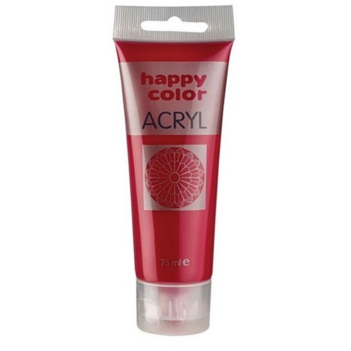 Tub vopsea, Happy Color, Rosu inchis, 75 ml