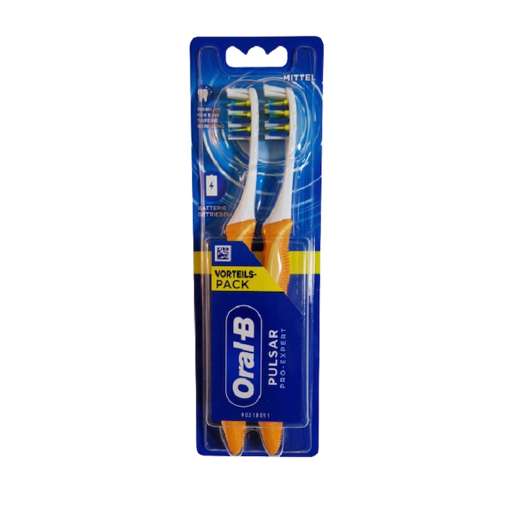 2 db elemes Oral-B Pulsar Pro-Expert fogkefe készlet, narancs