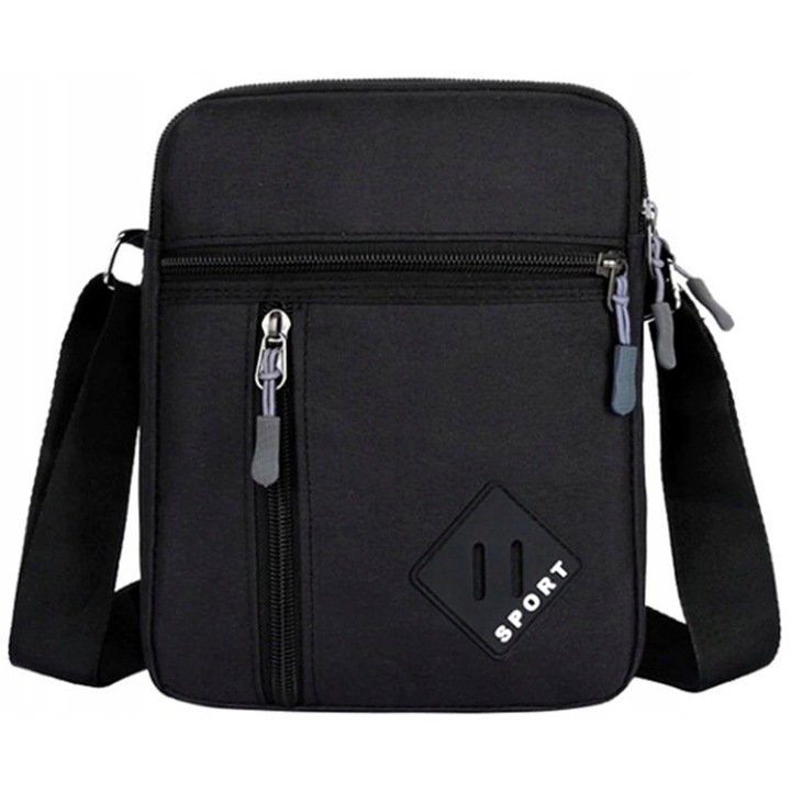 Férfi táska, Edibazzar, Szintetikus, Fekete