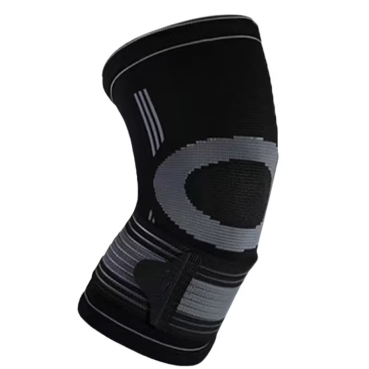 Genunchiera elastica, Pentru sporturi dinamice, EJANBO, Marime S/M, Negru/Gri