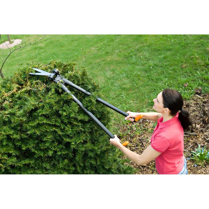 Foarfeca cu parghie de forta pentru gazon si gard viu Fiskars GS53, 899 mm, 1380 g