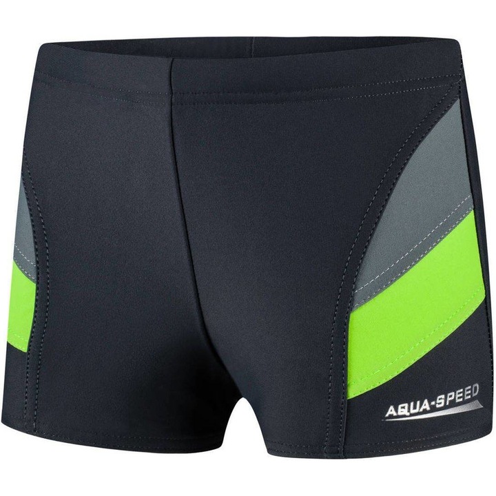 Slip de baie copii Andy, Aqua-Speed, Poliamida, Albastru/Bleumarin, Negru