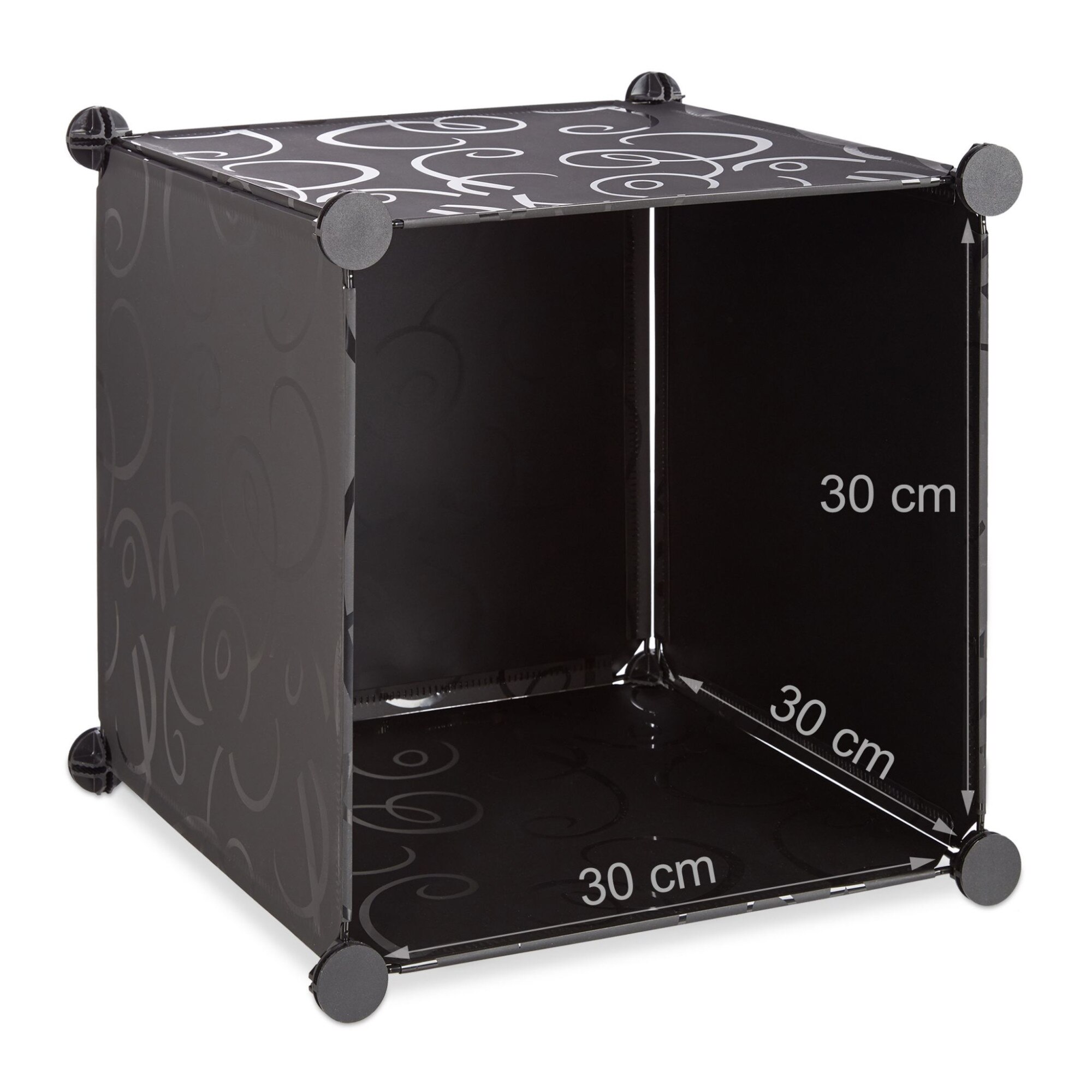 Raft pentru depozitare tip cub cu 16 compartimente, RelaxDays, plastic ...