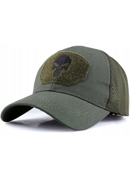 Капачка Skull Punisher, мрежеста, регулируема, зелена