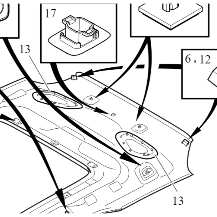 Volvo bal hangszóró burkolat, XC60/V60