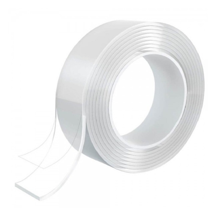 Banda dublu adeziva, reutilizabila, 100 x 4.8 cm, Transparent, AXT-BBL7611