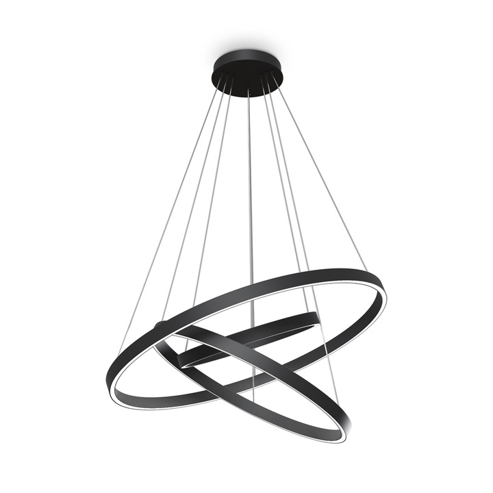 Модерен полилей Maytoni, черен, 3LED, 115W, 6100lm, 3000K, топла светлина
