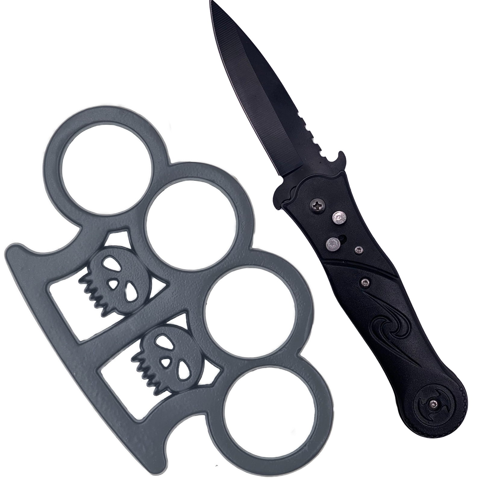 Kit Autoaparare Tactic, Briceag Stealth Deschidere Automata 20 cm