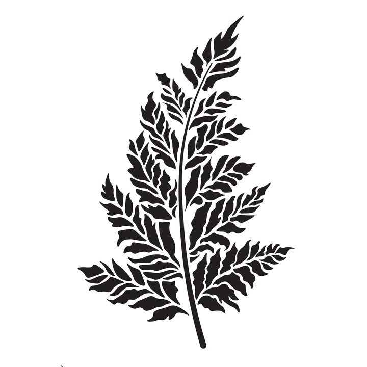 Sablon constructii 3D Forest leaf, 50x70cm, reutilizabil, plastic