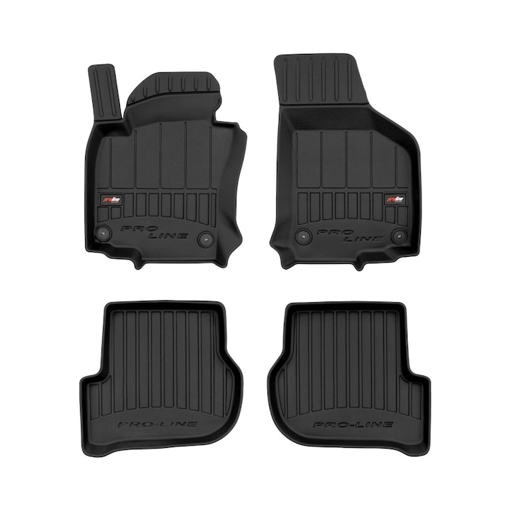 Комплект 5 гумени стелки, Frogum, 3D PRO-LINE, за Volkswagen Golf V 2003-2009, Volkswagen Jetta V 2005-2011 Black Rubber