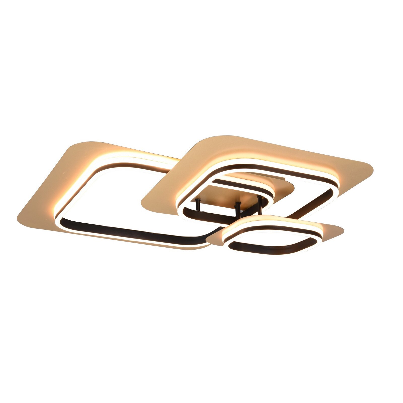 Plafoniera de iluminat, Trio, Metal, Lumina LED, Auriu eMAG.ro