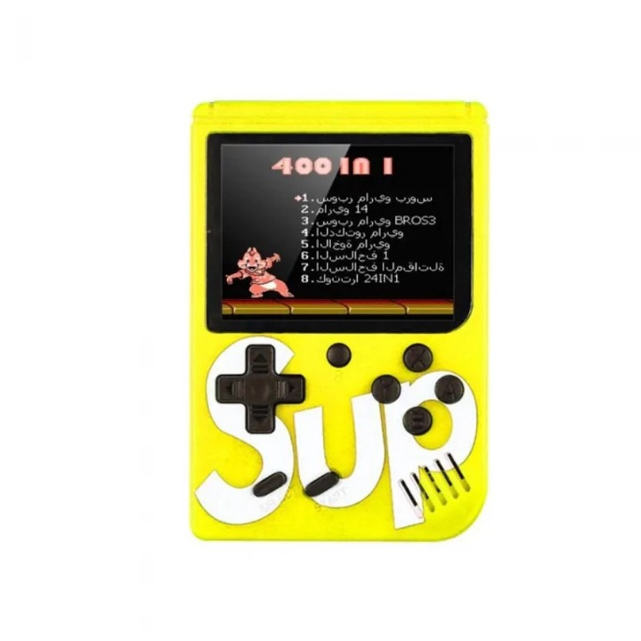Joc Tetris Consola retro Gameboy, 400 in 1, Galben