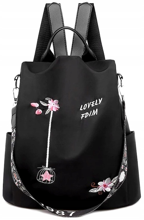 Rucsac, Edibazzar, Sintetic, Negru